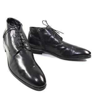 BALDININI 🇮🇹 MEN'S SOFT BLACK LEATHER COMFORT WINTER DRESS BOOTS